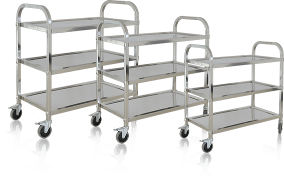 Astar Столовая тележка из нержавеющей стали (квадратная трубка) AX1001